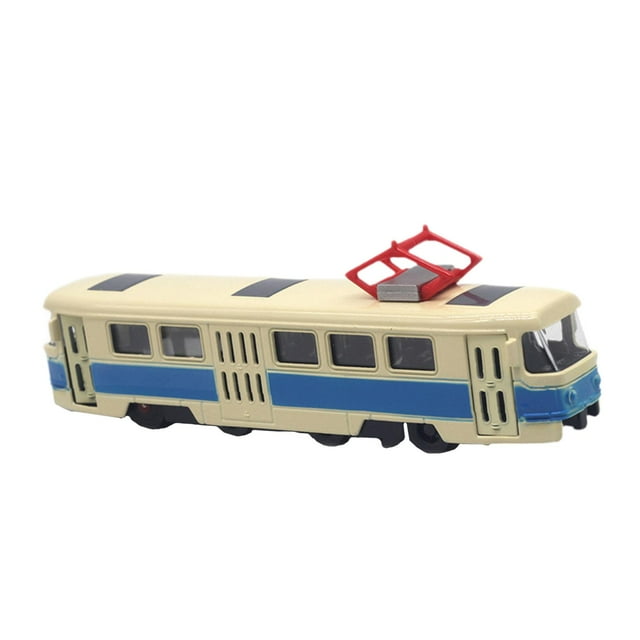 1:90 con ligero y música a diecast aleación de la aleación del juego de autobuses Simulación de la colección de acción de retiro para niños Regalo de Azul