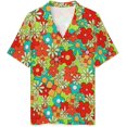 thumbnail image 4 of PRIYAL Mens Pajama Set Short Sleeve 2 PCS Sleepwear Soft Summer Button Down Loungewear Set Pj Set Casual Outfits, 4 of 10