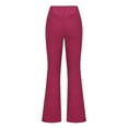 thumbnail image 7 of Hfyihgf Plus Size Corduroy Flare Pants for Women Vintage High Waisted Pants Straight Leg Casual Comfy Bell Bottom Trousers(Hot Pink,M), 7 of 7