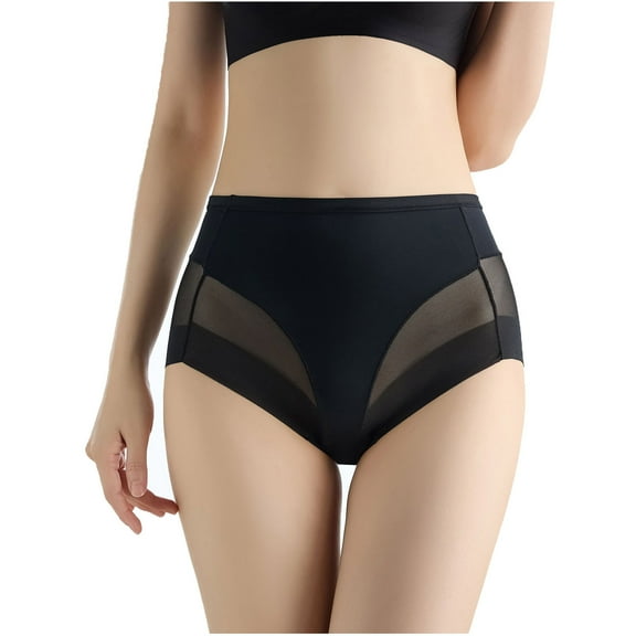 Admvng Underwear Women Pack Medium Waist Plus Size Solid Color Girdling Briefs Underpants, Size M-2XL