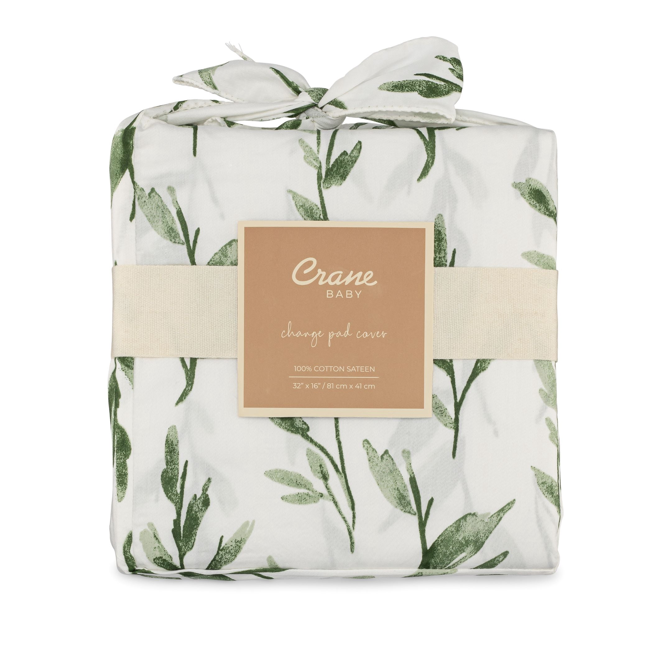 Crane Baby Parker Quilted Change Pad Cover - Leaf