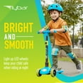 thumbnail image 2 of Flybar Aero 3 Wheel LED Kick Scooter for Boys and Girls, Ages 3+, Adjustable Handles, Blue, 2 of 6