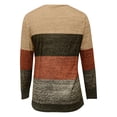 thumbnail image 5 of HLKJKLS Long Sleeve Shirts For Women Color Blocked Long Sleeve V Neck T Shirt Polyester-Cotton Blend Casual Fashionable Breathable Yellow S-Xxl, 5 of 5