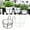 White, variant on Garden Hanging Plant Iron Racks Balcony Round Flower Pot Rack Railing Fence