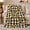 Sunflower Wreath Buffalo Plaid Sofa Pumpkins Farmhouse, variant on Sunflower Gingham Patchwork On Beige Sofa Cheerful Rustic Flannel Blanket For Flower Lovers Cozy Home Decor In Living Room Bedroom Halloween Gift