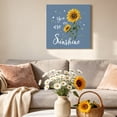 thumbnail image 6 of You Are My Sunshine Canvas Wall Art for Living Room, Vintage Country Yellow Sunflower Floral Bees Heart Haze Blue Poster Print Painting for Bedroom Home Decor Wall Pictures Prepare To Hang 10"x10", 6 of 9
