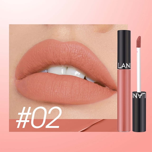 Barra de Labios Mate de Larga Duración Ganfancp 12 Colores Disponibles 8Ml