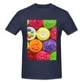 thumbnail image 4 of Bingfone Brightly Colored Cupcakes Men'S Loose Fit Short-Sleeve Pocket T-Shirt, 4 of 7