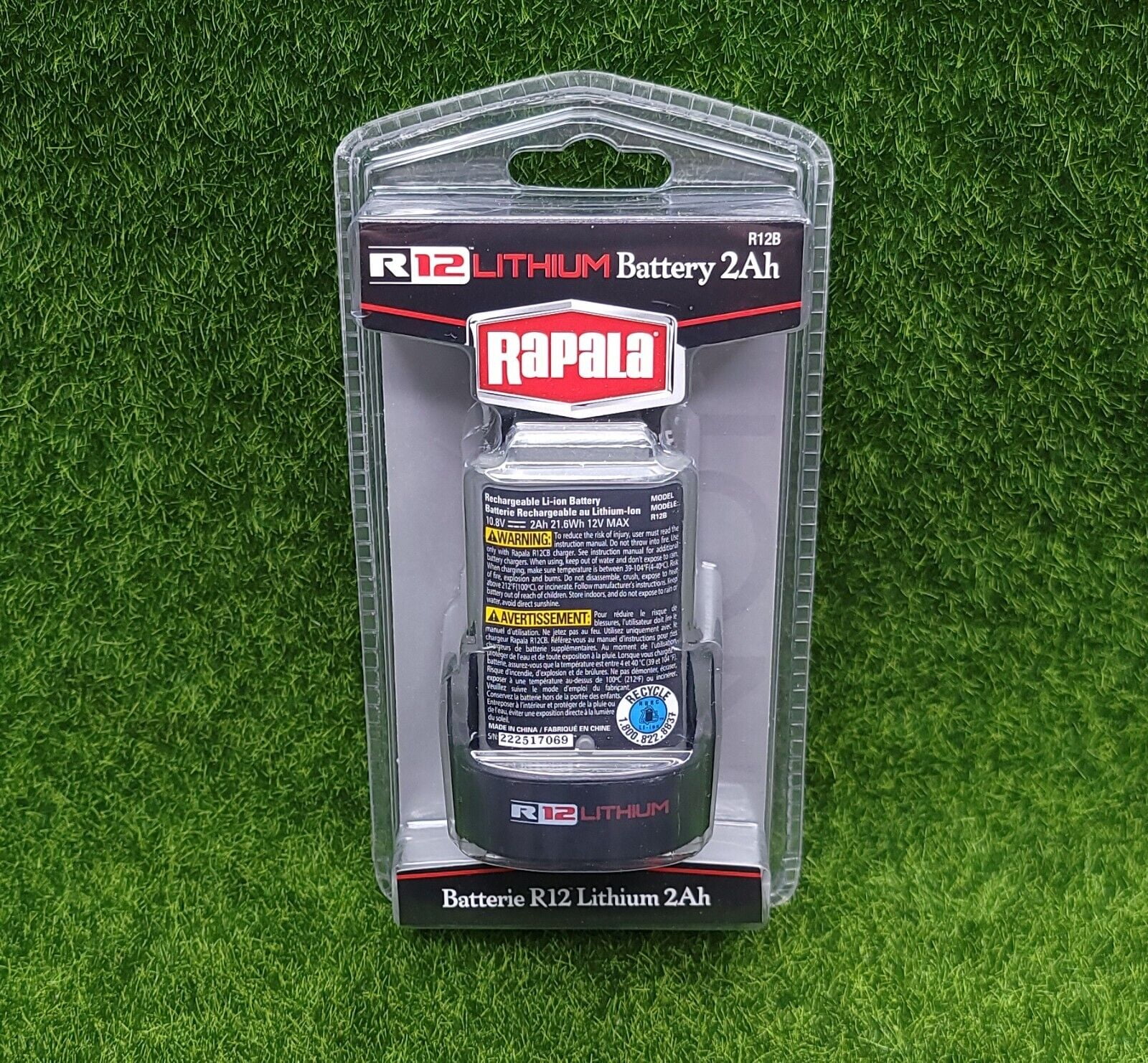 Rapala R12 Lithium ION Battery for Electric Filet Knife 2Ah 12V w/ On