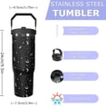 thumbnail image 2 of goth water bottle with handle gothic tumbler with lid and straw halloween insulated tumbler witch travel mug (star moon, 30oz), 2 of 6