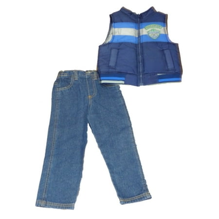 

Little Rebels Infant & Toddler Boys 2 Piece Blue Vest & Jeans Set 12 Months