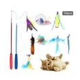 thumbnail image 2 of Juguetes Para Gatos, 10 Piezas, Varita Interactiva Para Gatos, Juguete De Pesca Retráctil Para Gatos Con 2 Postes Y 8 Cabezas De Repuesto, Juguete Para Pescar Con Caña De Pescar Para Interacción Y Guardurnaity PT001189-00, 2 of 7