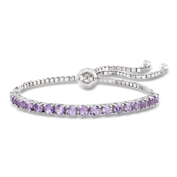 Ross-Simons 4.20 ct. t.w. Amethyst Bolo Bracelet in Sterling Silver, Women's, Adult
