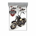 thumbnail image 2 of Motorcycle Bedding Set with Sheet & Covers, Chopper Customized Club Insignia Bikes Hippie Classic Retro Themed Print, Printed Bedroom Decor 2 Shams, 4 Sizes, Black Beige, by Ambesonne, 2 of 3