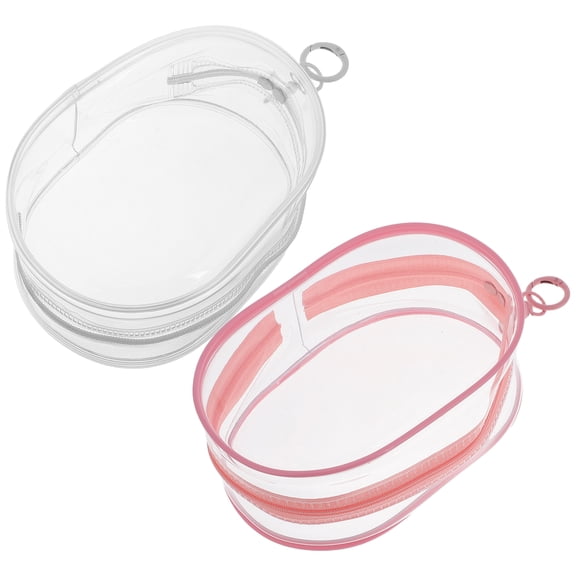 OUNONA  2 Pcs Display Case Mini Clear Bag Keychain Doll Walk Baby