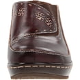 thumbnail image 2 of Womens Open-Back Hand-Painted Leather Clogs - Brown - European Size 37, 2 of 7