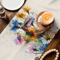 thumbnail image 4 of Table Runner - 70 Inch Long, Hummingbird Kitchen Dining Table Runner Dresser Scarves, Spring Vintage Oil Painting Sunflowers Beige Farmhouse Decor for Coffee Tables Wedding Party Banquet, 4 of 8