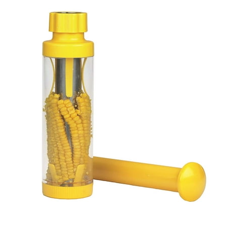 Deluxe Corn Stripper, Yellow, This ingenious tool makes quick work of removing kernels from the cob and best of all when the corn is stripped from the cob.., By