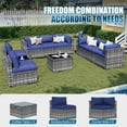 thumbnail image 6 of Sunmthink 10-Piece Wicker Patio Furniture Sets, Outdoor Conversation Set with 4 Inches Thick Cushions and Waterproof Cover, 6 of 6