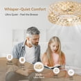 thumbnail image 4 of ALKAFY 19-inch Crystal Caged Ceiling Fan with Light & Remote Control, 7 ABS Blades for Bedroom Dining Room Kitchen Living Room, 4 of 7