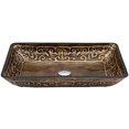 thumbnail image 3 of VIGO Rectangular Golden Greek Glass Vessel Bathroom Sink, 3 of 6
