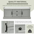 thumbnail image 5 of Storage Bench with 2 Drawers and 2 Cabinets, Shoe Bench with Seating &Velvet Removable Cushion, Wooden Organizer Storage Bench for Entryway Living Room Bedroom, Gray Wash, 5 of 9