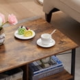 thumbnail image 6 of VECELO Coffee Table for Living Room, 39.4" Rectangle Wooden Cocktail Tea Table with Storage for Apartment, Home, Office, Brown+Black, 6 of 7