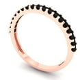 thumbnail image 2 of 0.285 ctw Wedding Band for Women - 14K Rose Gold Natural Onyx Stackable Eternity Ring, 2 of 6
