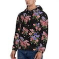 thumbnail image 3 of Lsque Bouquet Pattern Casual Men's Hoodie,Hooded Sweatshirt with Kangaroo Pocket,Pullover Hoodie-Medium, 3 of 7