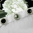 thumbnail image 4 of Manfei Vintage Peony Blackout Curtains Set of 2 (52x84 Each), Black Green Flower Window Curtains, Retro Blossoms Curtains and Drapes, Ultra Soft Room Decor, 4 of 6