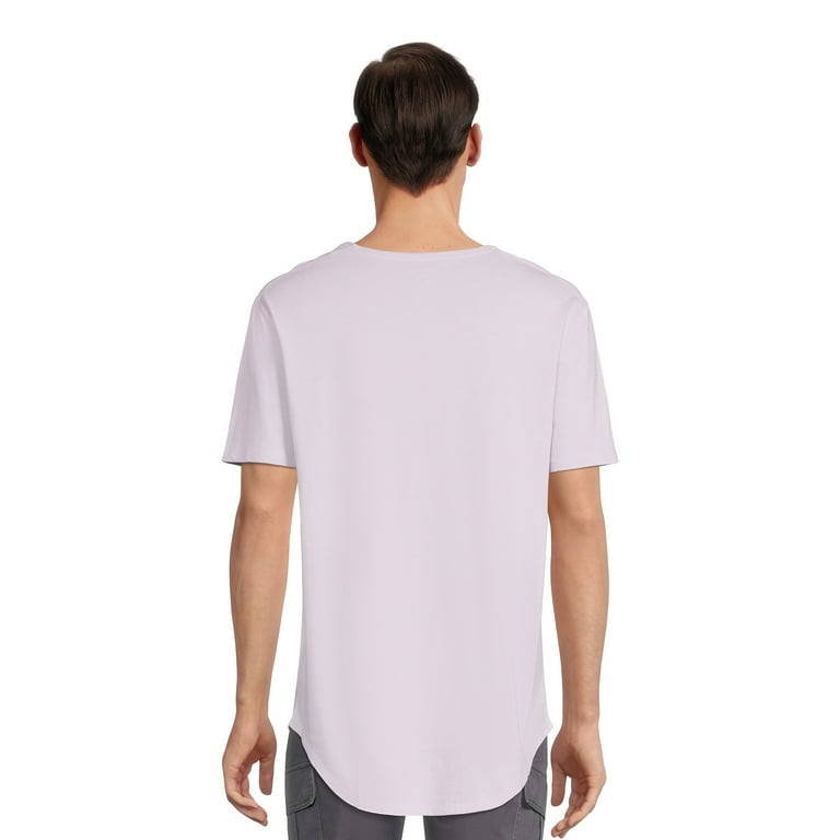 No Boundaries Men's and Big Men's Elongated Tees, 2-Pack No Boundaries Men's and Big Men's Elongated Tees, 2-Pack