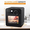 thumbnail image 5 of 10-in-1 Air Fryer Oven, 15 Quart Airfryer Toaster Oven Combo,Large Capacity Countertop Convection Toaster Oven with Rotisserie Dehydrator, ETL Certified,1700W, 5 of 9