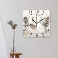 thumbnail image 3 of 10 Inch Wall Clock Battery Operated Square Clock for Office, Kitchen, Outdoor, Living Room,Africa Dancing Pair of Crane with Open Wings Lovely, 3 of 4