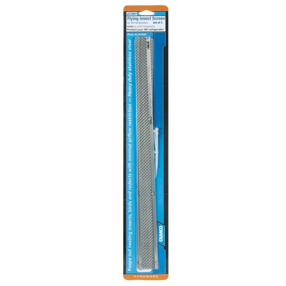 Camco 42148 FLYING INSECT SCREEN-RS500, REFRIGERATOR, 3PK BAGGED / EA