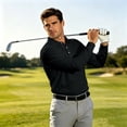 thumbnail image 7 of LWavelet Polo Shirts for Men Long Sleeve Golf Tennis Collared Shirt Moisture Wicking Dry Fit Performance Casual Polo Shirt, 7 of 7
