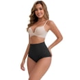 thumbnail image 4 of DARING DIVA Women's High-Waisted Butt Lifting Underwear 2 Pack Set XXL Black, Brown, 4 of 6