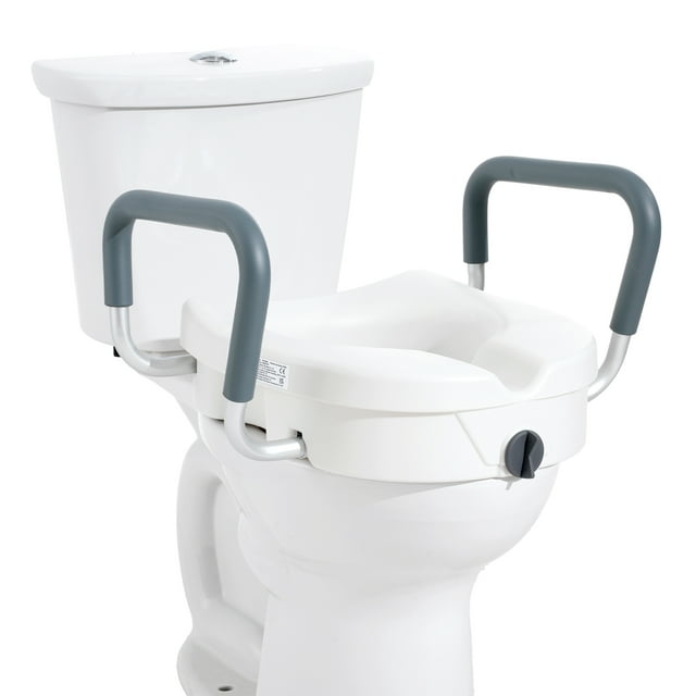 KFFKFF Siège de Toilette Surélevé Hauteur 5 Pouces 350 Lb pour Toilette Ronde et Allongée