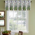 thumbnail image 3 of Colorful Botanical Curtain Valances for Windows, Kitchen Valance Window Treatments Panel 2 Pack, Spring Summer Floral Butterfly Rod Pocket Short Curtains for Bathroom Bedroom 60 x 18 Inch, 3 of 8