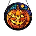 thumbnail image 6 of Fall Halloween Ghost Acrylic Window Hanging Suncatcher Pumpkin Maple Leaf Cozy Thanksgiving Decor Cute Style Sturdy Reusable Purple Black Orange, 6 of 6