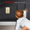 thumbnail image 5 of ENERLITES Elite Series Screwless Decorator Wall Plate, Child Safe Outlet Cover, Gloss Finish, Standard Size 1-Gang, Unbreakable Polycarbonate Thermoplastic, Gold, 5 of 5