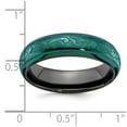 thumbnail image 5 of Edward Mirell Black Ti Domed Anodized Teal 6mm Band, 5 of 5