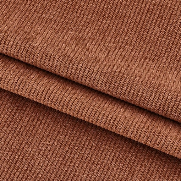 1 pc Corduroy Kintted Rib Fabric for Clothing Accessories Saddle Brown 1000x1500x0.8mm Corduroy
