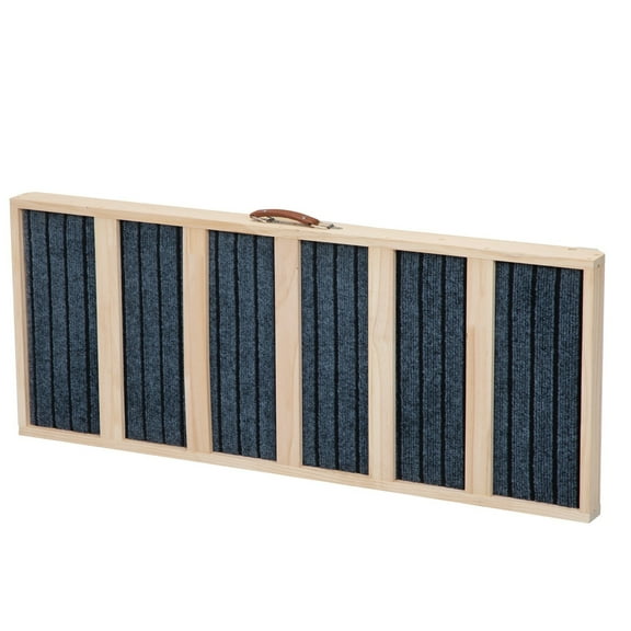 RONG-3 Large Dog Ramp for Bed Couch, Extra Wide Portable Wooden Pet Ramp, Pet Step for Small Medium Dog Cat with Non-Slip Mat, Use for Car Couch Bed