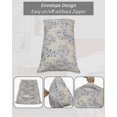 thumbnail image 7 of Rustic Blue Leaves Pillow Covers Standard Size 2 Pack, Farmhouse Botanical Beige Soft Bed Throw Pillowcases Breathable Cooling Long Lumbar Body Pillow Sham Cover for Bed Sofa 20''x26'', 7 of 7