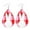 B, variant on QIQUWOHUL Easter Cute Rabbit Print Plaid Tail Ball Drop Shape Leather Earrings Jewelry For Women