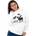 thumbnail image 5 of Funny Meese Moose Animal Humor Sweatshirt for Men or Women Brisco Brands X, 5 of 6