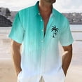 thumbnail image 2 of YANGXINX Mens Short Sleeve Shirts 2026 Summer Hawaiian Tropical Tree Gradient Print Button Down Tops Casual Beach Vacation Loose Fit Shirt, 2 of 4