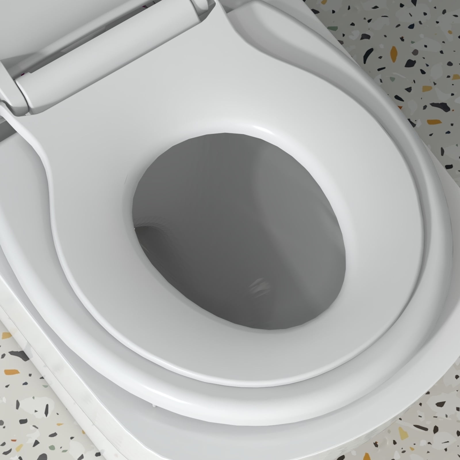 Litake Round Toilet Seat for Toddlers & Adults, Toilet Seat with Toddler Seat Built in, Potty Training Toilet Seat for Toddlers, with Slow Close and Magnets- Round
