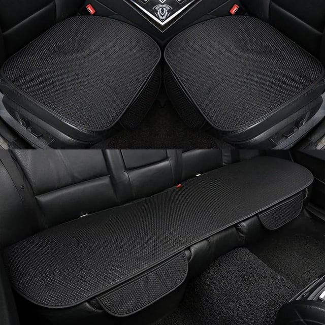 WIFKLSIIPG Non Car Seat Pad for Summer Breathable and Refreshing 2024 New Universal Bottom Seat Covers for Cars of front Seats Weat Car Seat Cover Car Protector Leather Seats(Black)