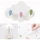 thumbnail image 1 of 1 pc Kids Room Hook, Cloud-Shaped Clothes Hanger for Children, No Need to Drill Holes to Install Wall-Mounted Clothes Hook with 3 Hooks, Suitable for, 1 of 5